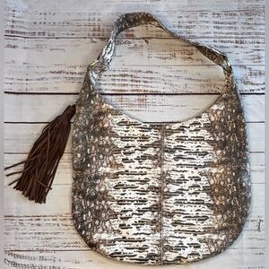 Hobo Gardner Shoulder Bag Lizard Leather